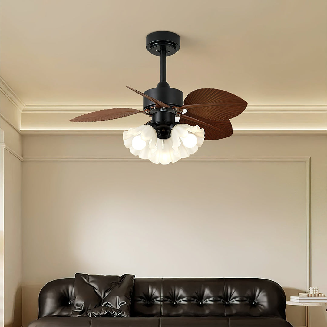 Floriva Leaf Ceiling Fan Light - Vakkerlight