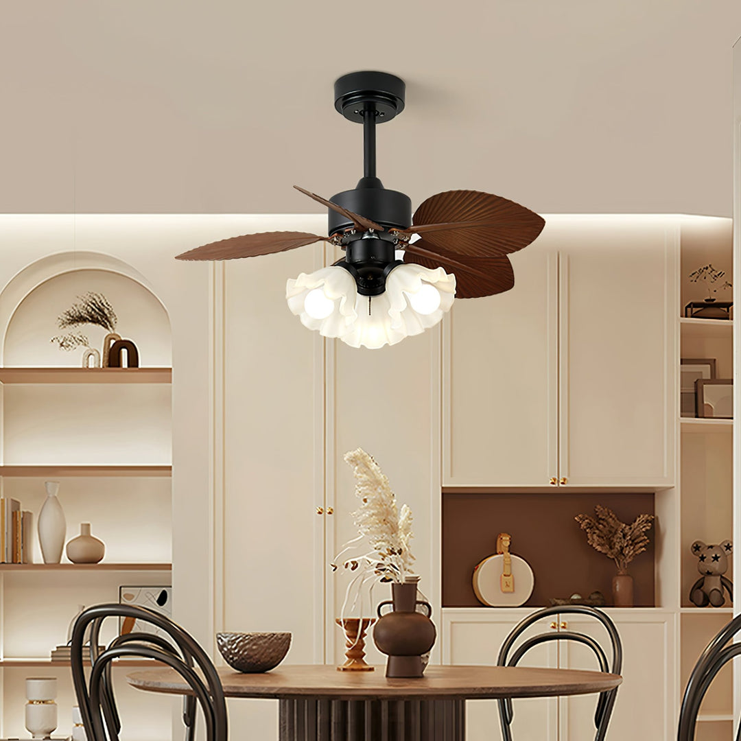 Floriva Leaf Ceiling Fan Light - Vakkerlight