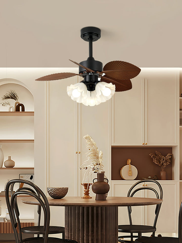 Floriva Leaf Ceiling Fan Light - Vakkerlight