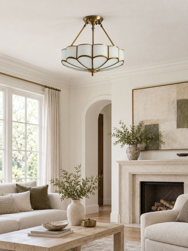 Plafonnier Flower Shape en Verre
