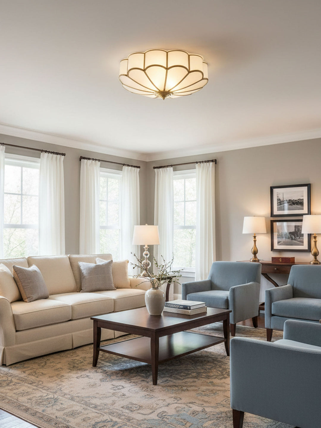 Flower Shape Glass Recessed Ceiling Light - Vakkerlight