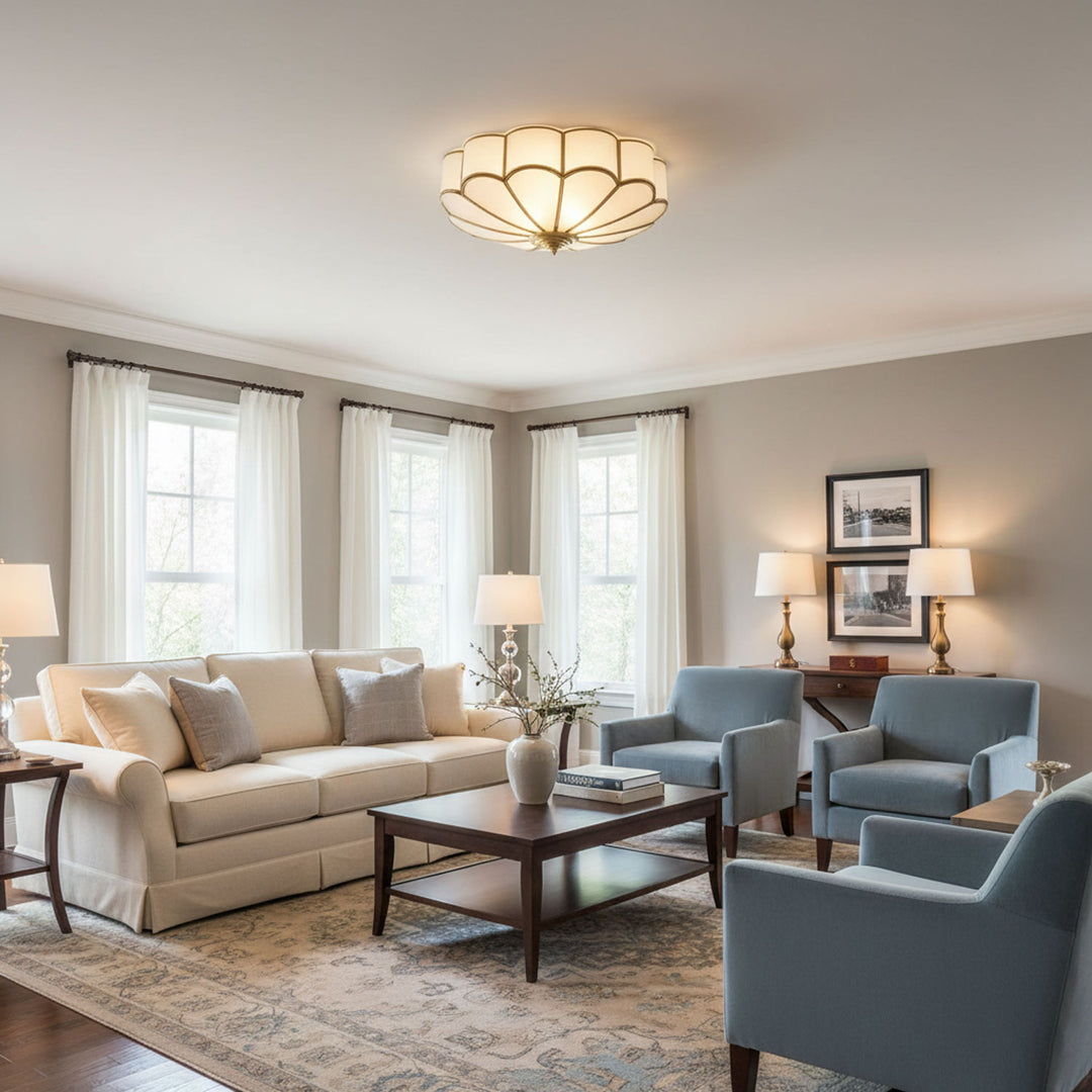 Flower Shape Glass Recessed Ceiling Light - Vakkerlight