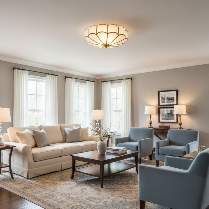 Flower Shape Glass Recessed Ceiling Light - Vakkerlight