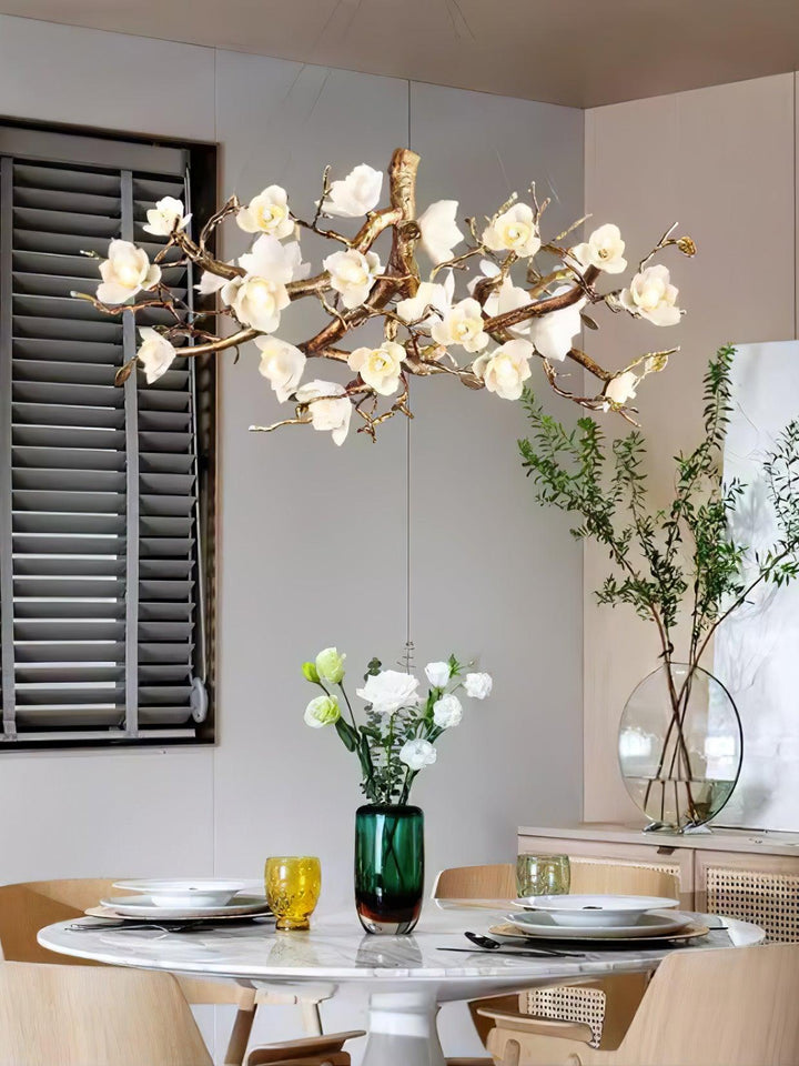 Flower Bloom Branch Brass Chandelier - Vakkerlight