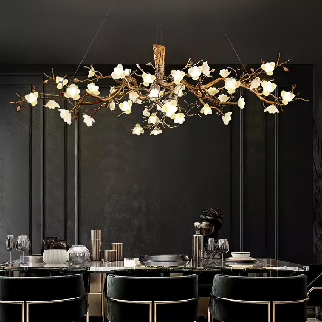 Flower Bloom Branch Brass Chandelier - Vakkerlight