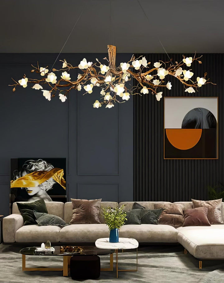 Flower Bloom Branch Brass Chandelier - Vakkerlight