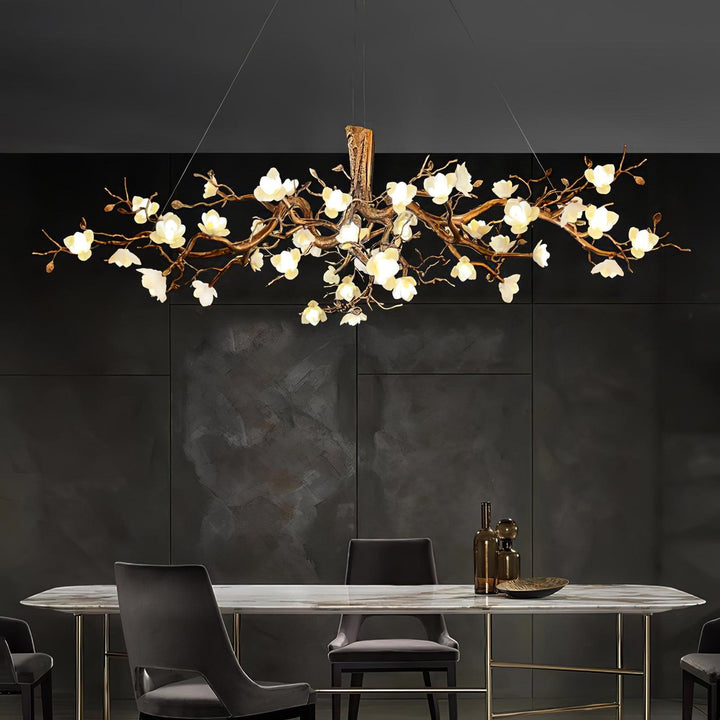 Flower Bloom Branch Brass Chandelier - Vakkerlight