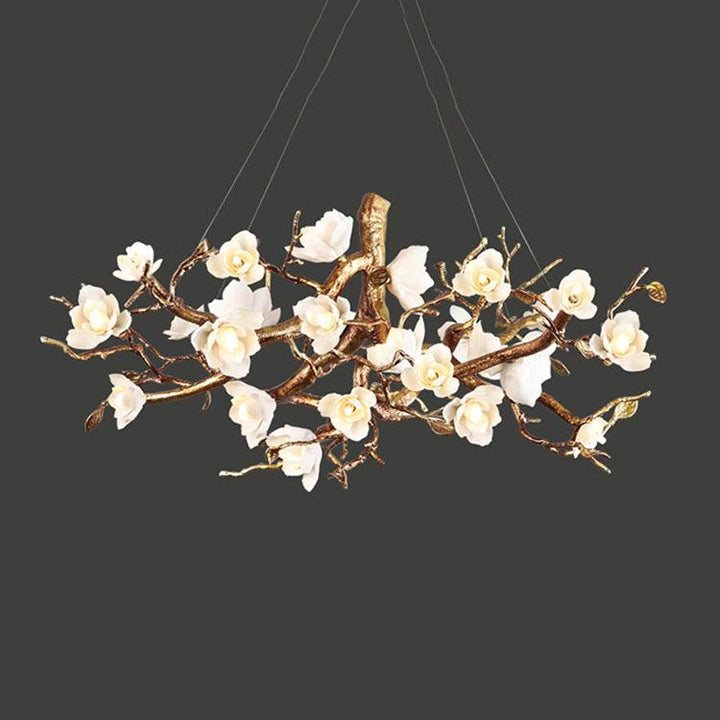 Flower Bloom Branch Brass Chandelier - Vakkerlight