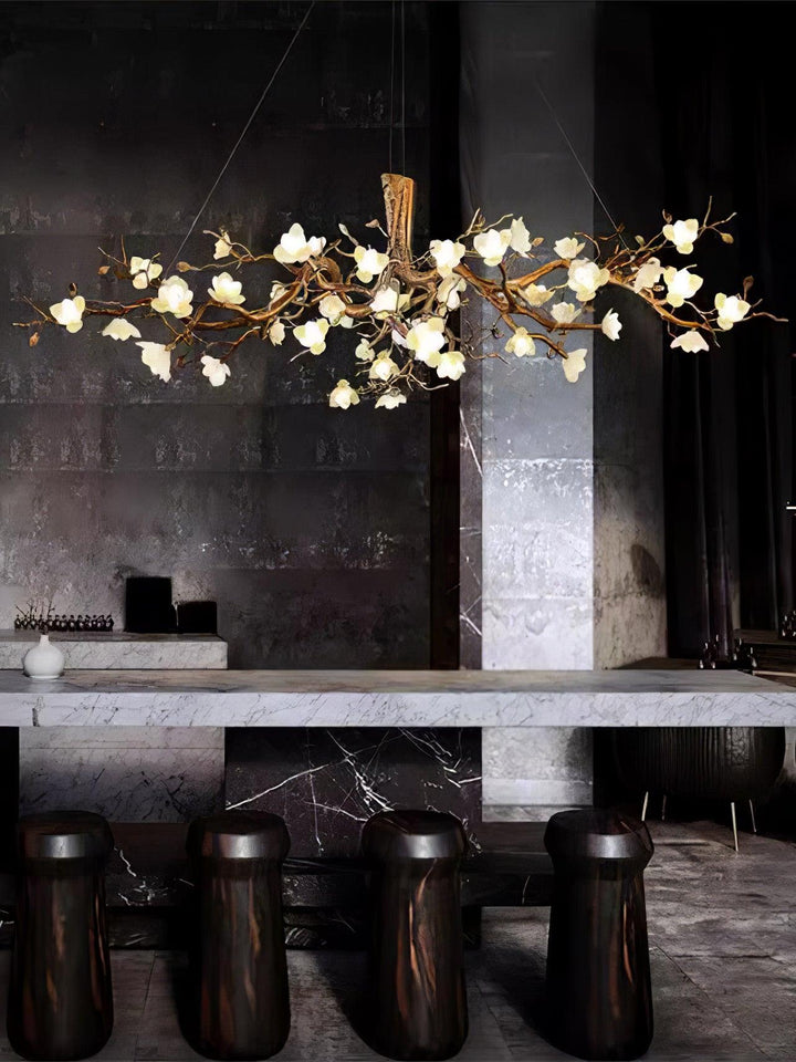 Flower Bloom Branch Brass Chandelier - Vakkerlight