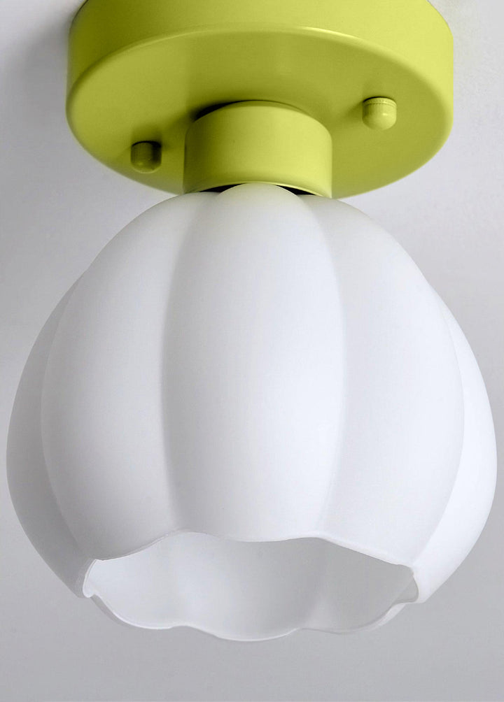 Flower Shaded Semi Flushmount Light - Vakkerlight