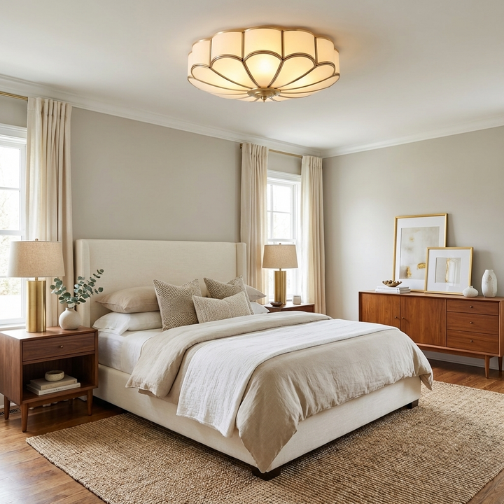 Flower Shape Glass Recessed Ceiling Light