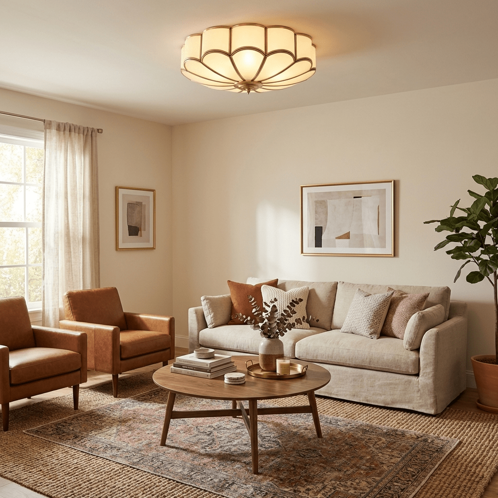 Flower Shape Glass Recessed Ceiling Light - Vakkerlight