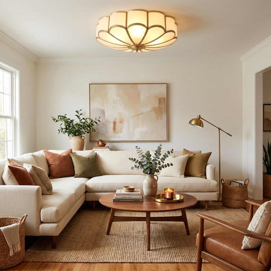 Flower Shape Glass Recessed Ceiling Light