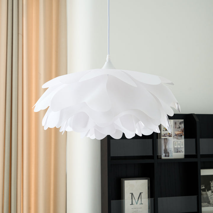 Bloemvormige witte hanglamp