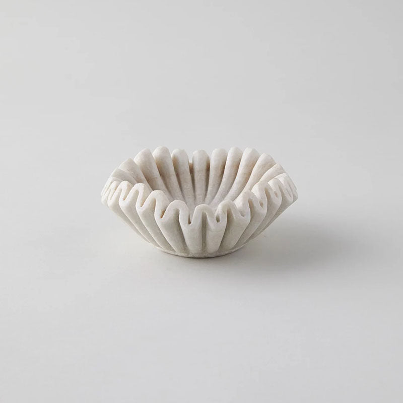 Flute Fold Stone Vessel Storage Tray