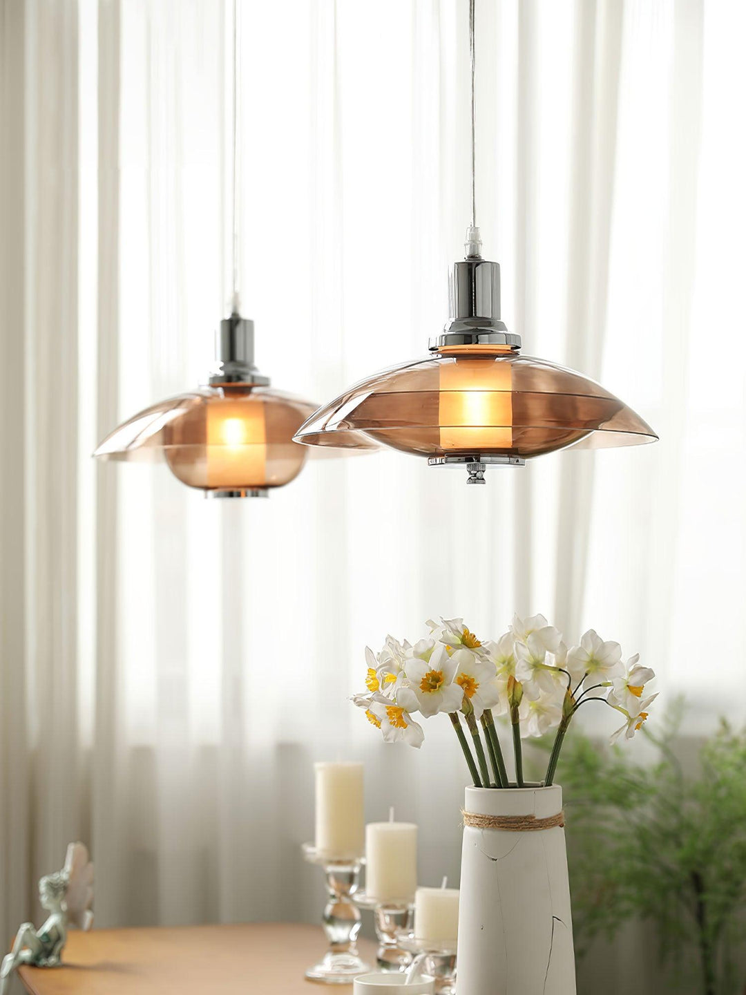 Flying Saucer Chrome Pendant Light - Vakkerlight