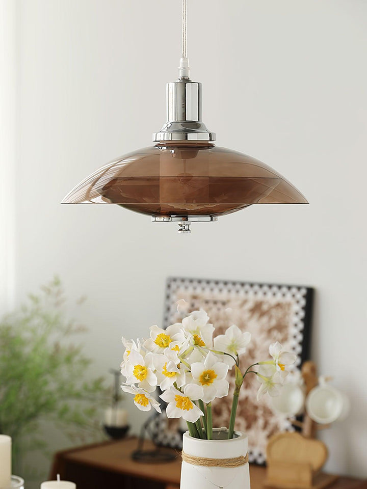 Flying Saucer Chrome Pendant Light - Vakkerlight