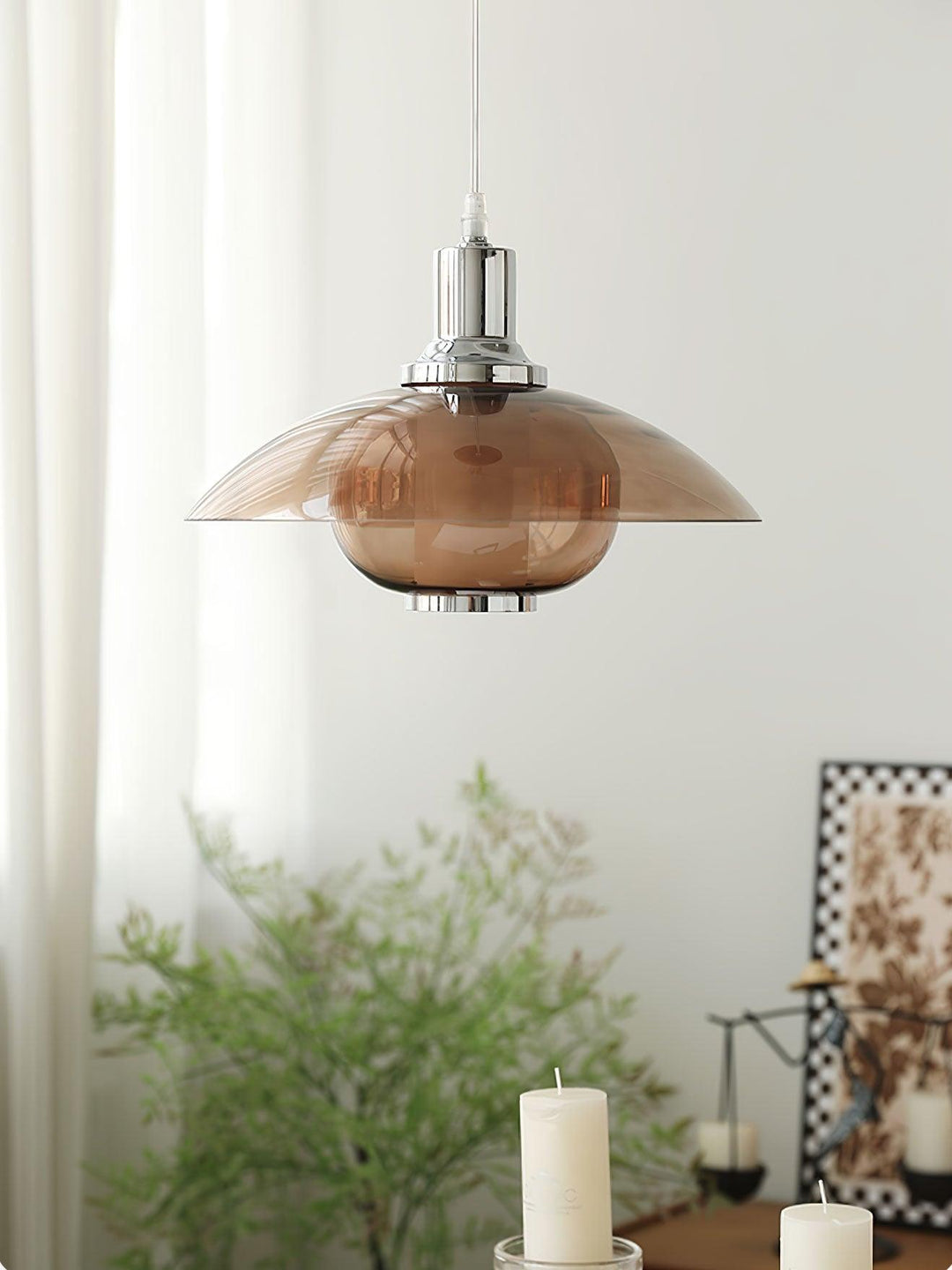 Flying Saucer Chrome Pendant Light - Vakkerlight