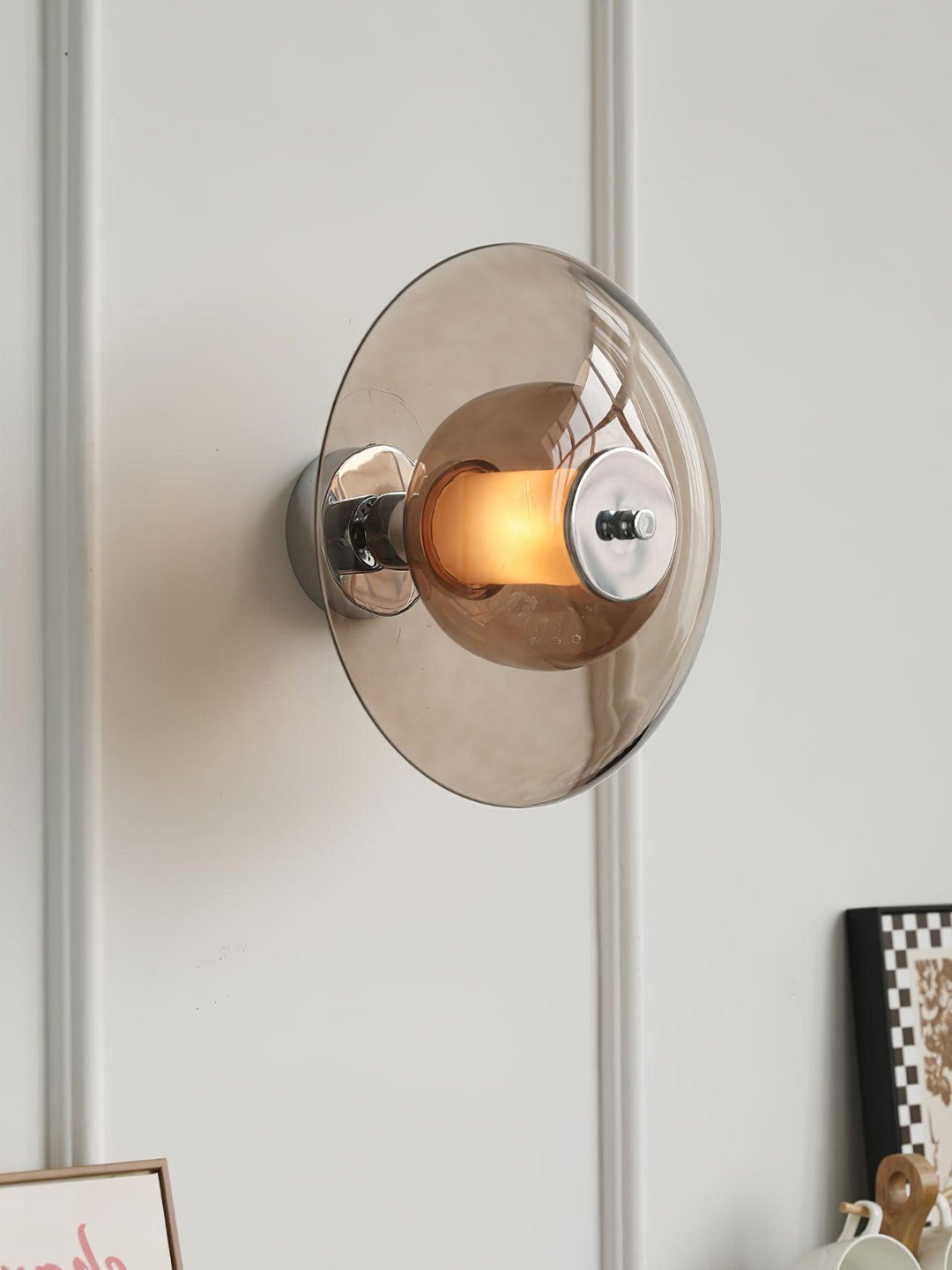 Flying Saucer Chrome Wall Light - Vakkerlight