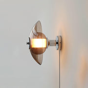 Vliegende schotel chroom wandlamp