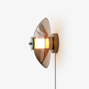 Vliegende schotel chroom wandlamp