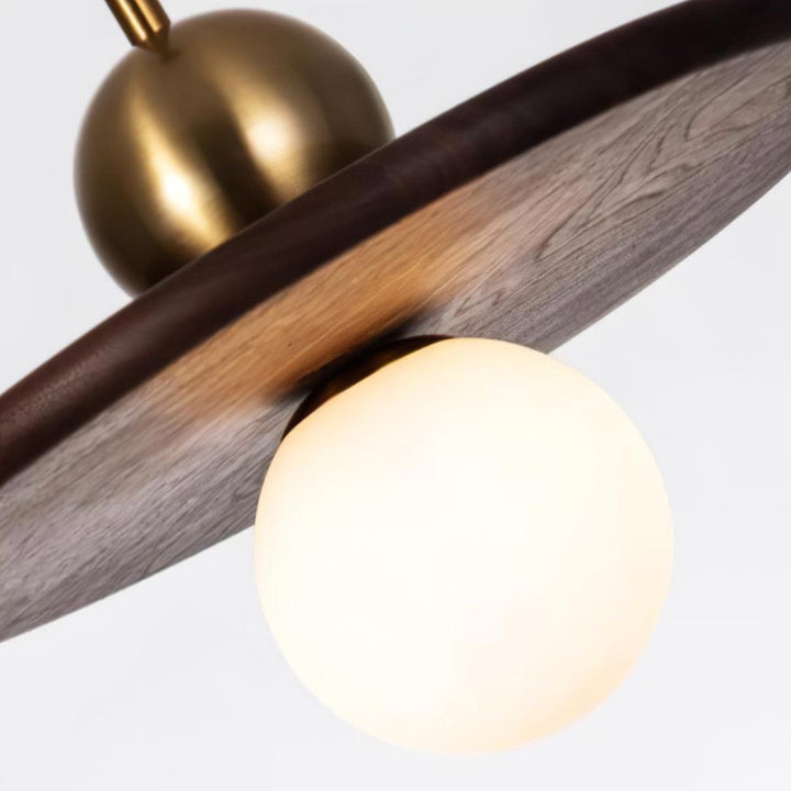 Flying Saucer Walnut Pendant Lamp - Vakkerlight