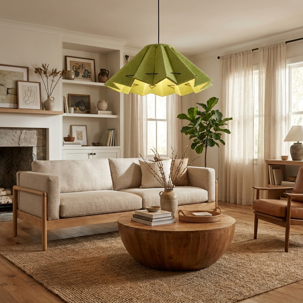 Fold Acoustic Felt Pleated Pendant Lamp