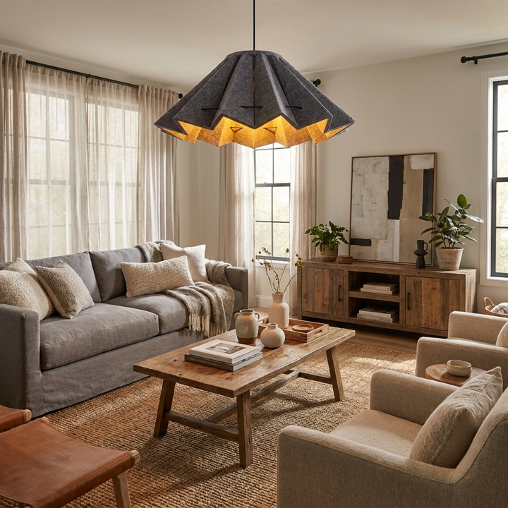 Fold Acoustic Felt Pleated Pendant Lamp