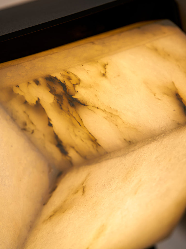 Folded Halo Alabaster Wall Sconce - Vakkerlight