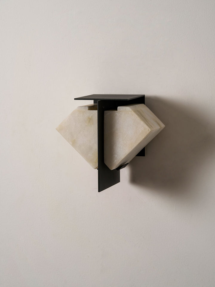 Folded Halo Alabaster Wall Sconce - Vakkerlight