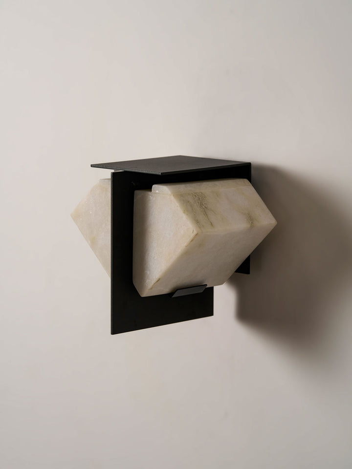 Folded Halo Alabaster Wall Sconce - Vakkerlight