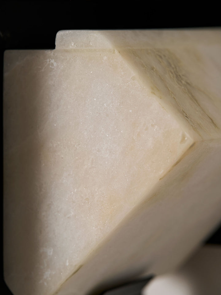 Folded Halo Alabaster Wall Sconce - Vakkerlight