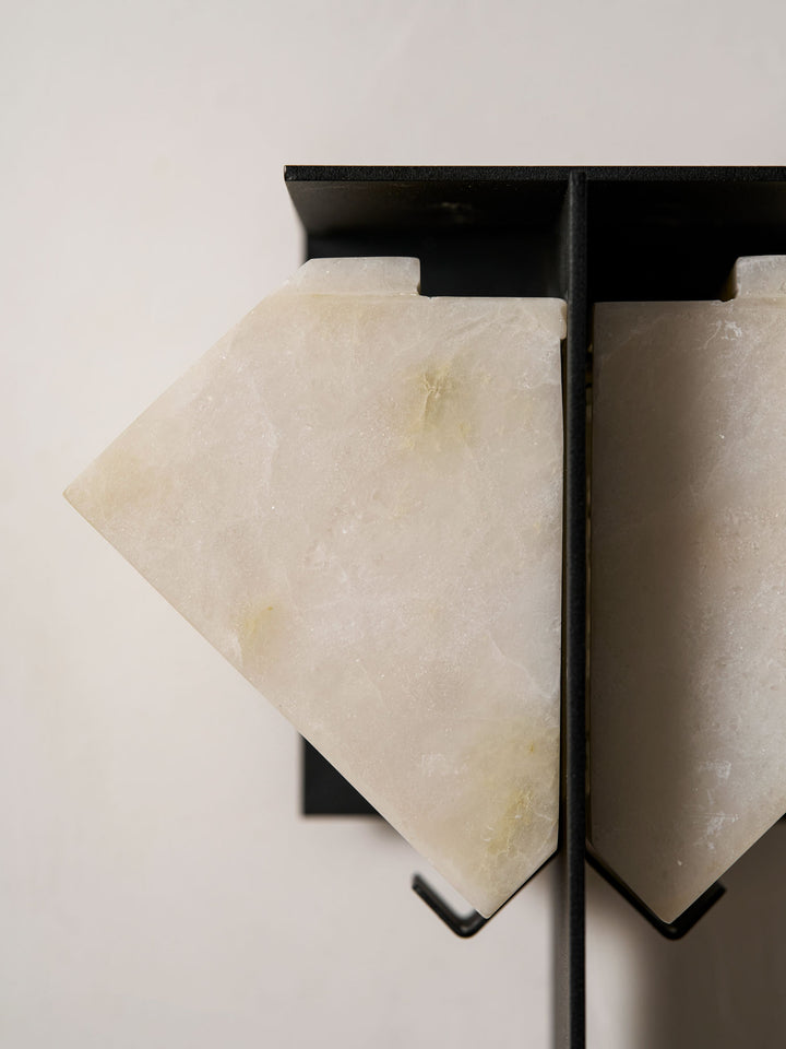 Folded Halo Alabaster Wall Sconce - Vakkerlight