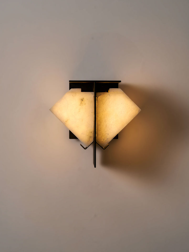 Folded Halo Alabaster Wall Sconce - Vakkerlight