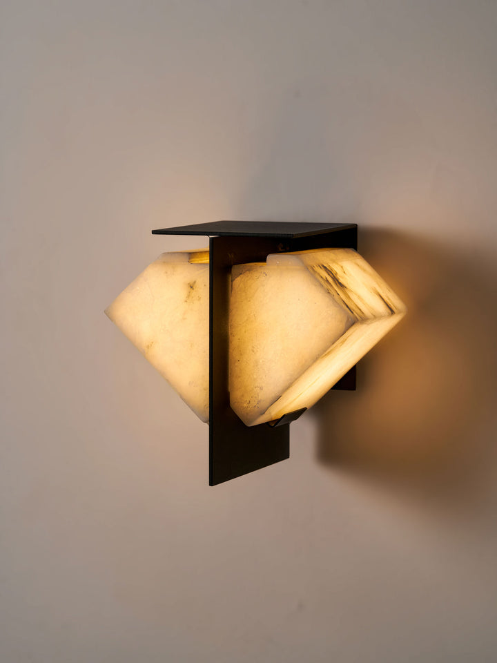 Folded Halo Alabaster Wall Sconce - Vakkerlight