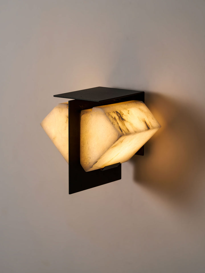 Folded Halo Alabaster Wall Sconce - Vakkerlight