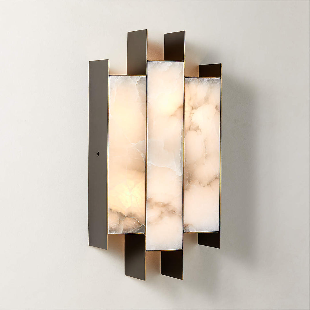 Folded Alabaster Panel Sconce - Vakkerlight