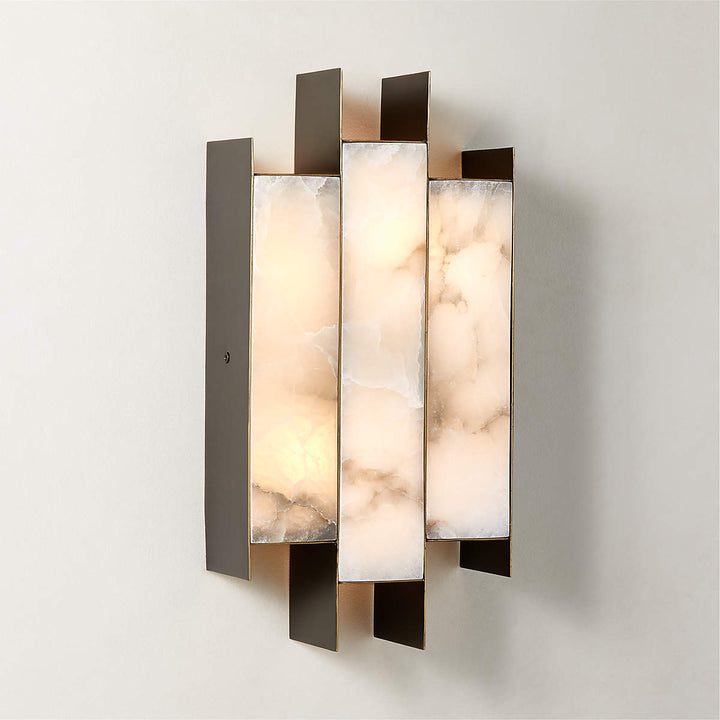Folded Alabaster Panel Sconce - Vakkerlight
