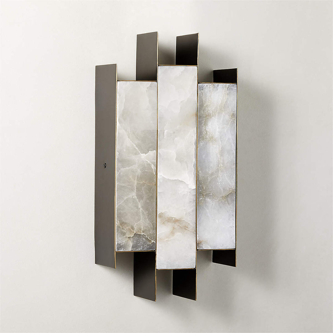 Folded Alabaster Panel Sconce - Vakkerlight