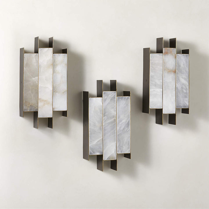 Folded Alabaster Panel Sconce - Vakkerlight