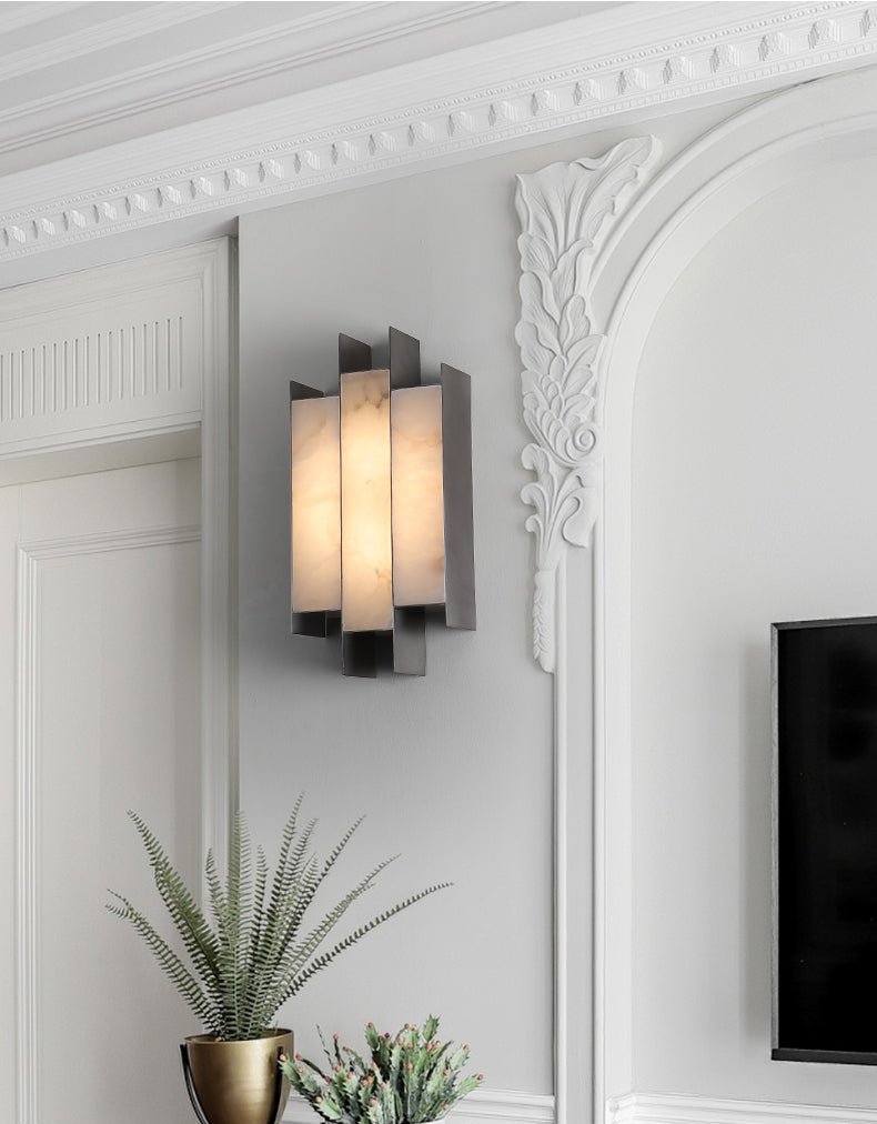 Folded Alabaster Panel Sconce - Vakkerlight