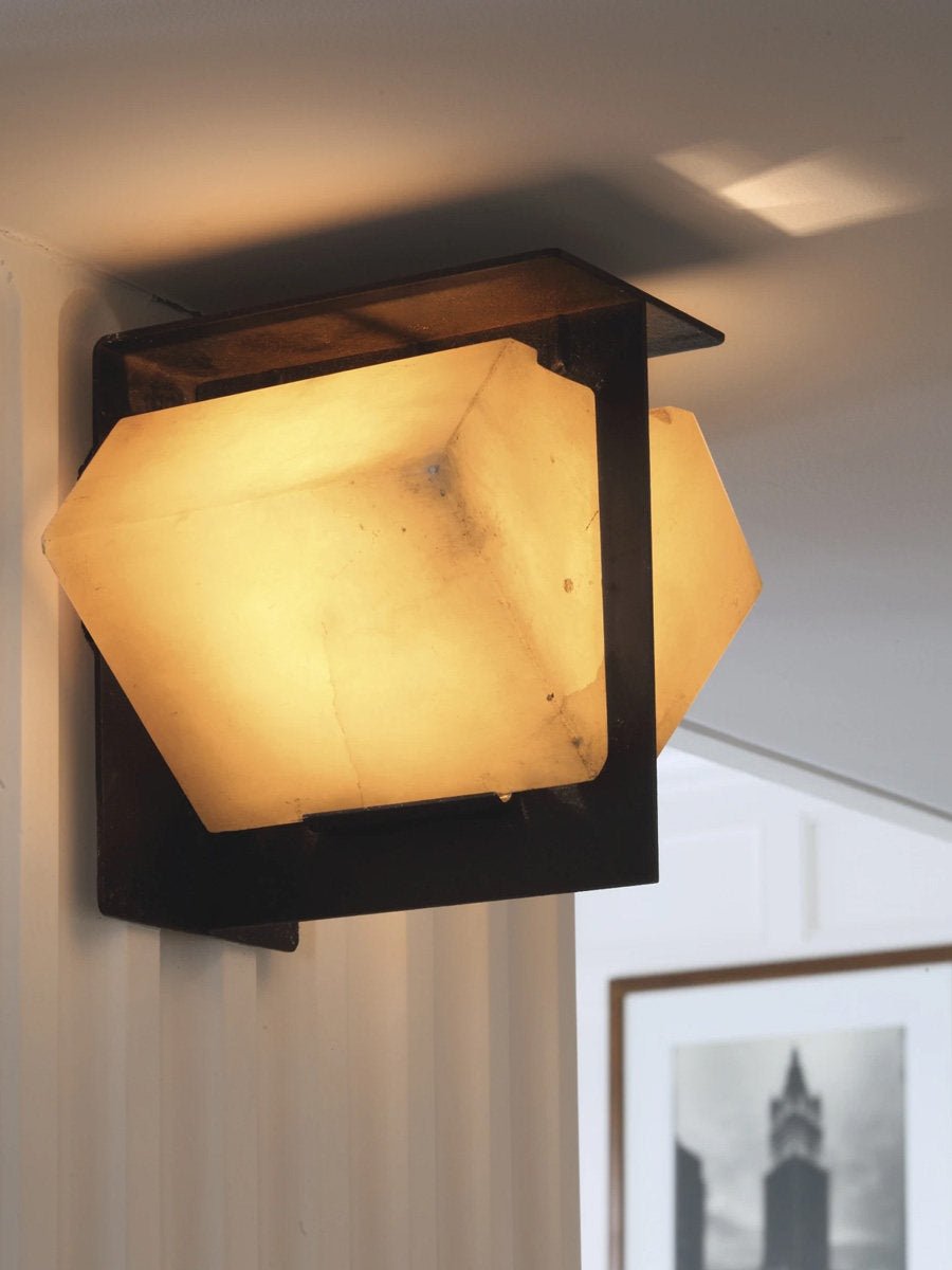 Folded Halo Alabaster Wall Sconce - Vakkerlight