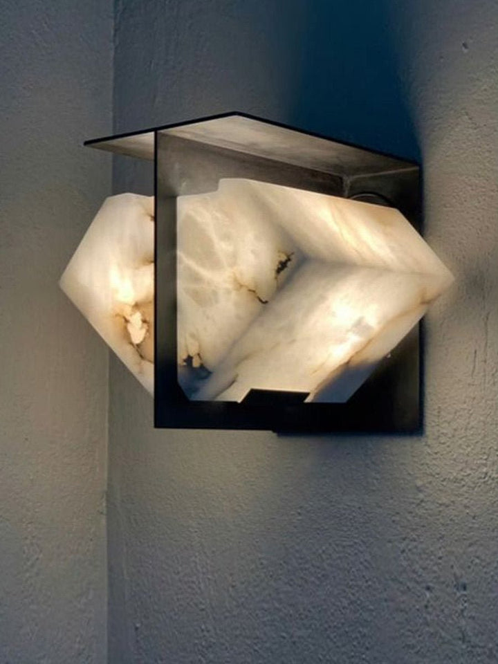 Folded Halo Alabaster Wall Sconce - Vakkerlight
