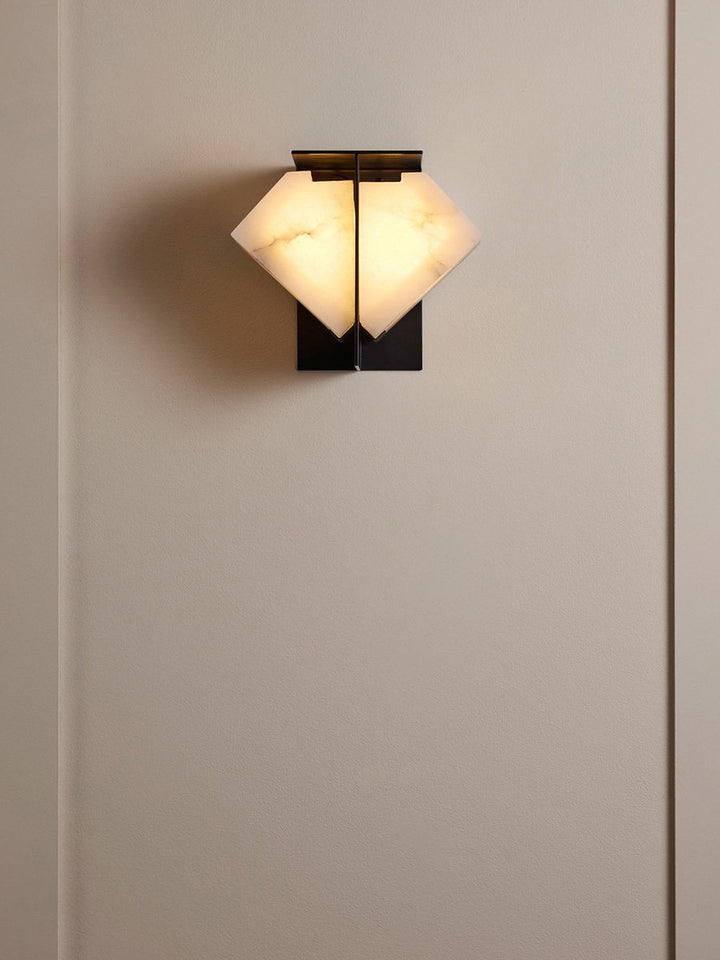 Folded Halo Alabaster Wall Sconce - Vakkerlight