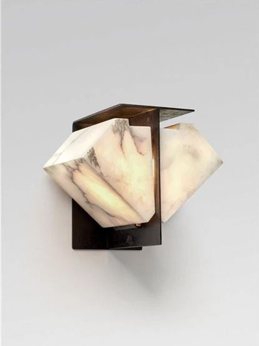 Folded Halo Alabaster Wall Sconce - Vakkerlight