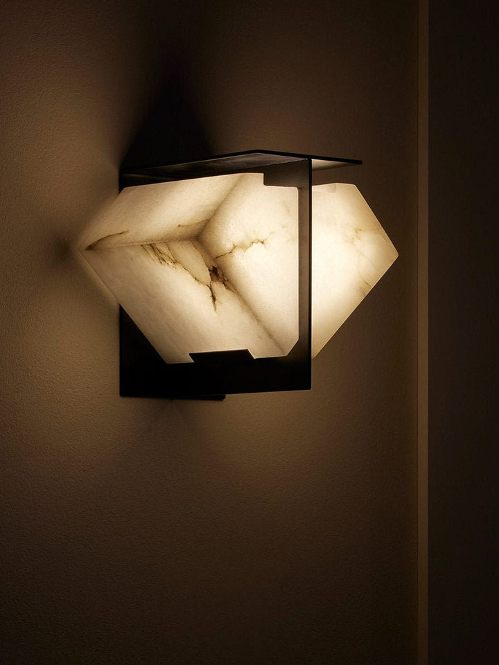 Folded Halo Alabaster Wall Sconce - Vakkerlight