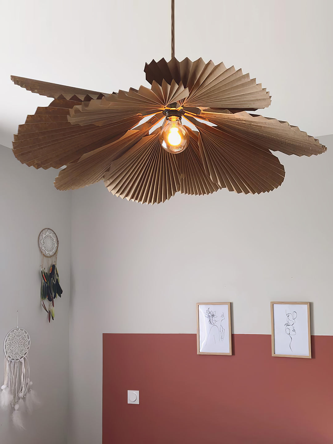 Folded Leaf Lotus Pendant Lamp