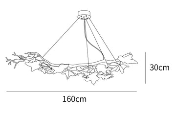 Candelabro Folio Branch em Latão — Dimension drawings 1