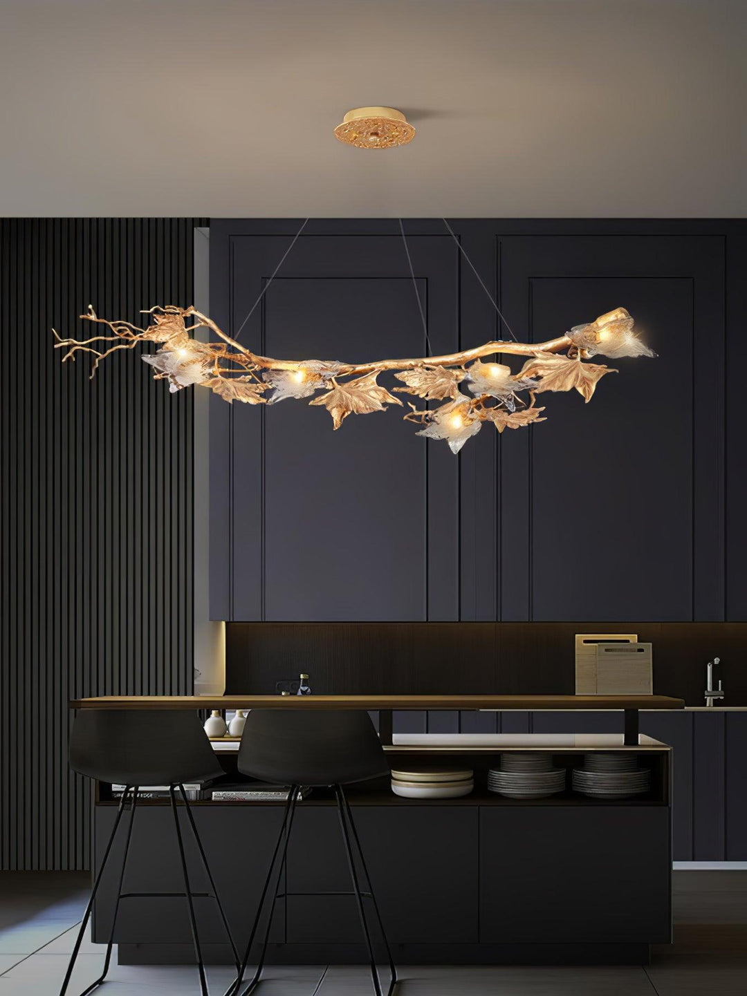 Folio Branch Brass Chandelier - Vakkerlight