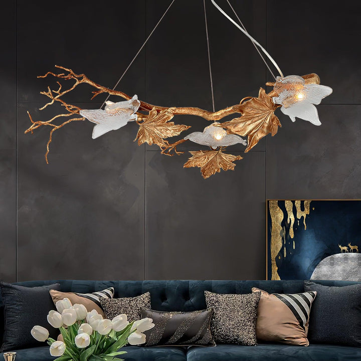 Folio Branch Brass Chandelier - Vakkerlight